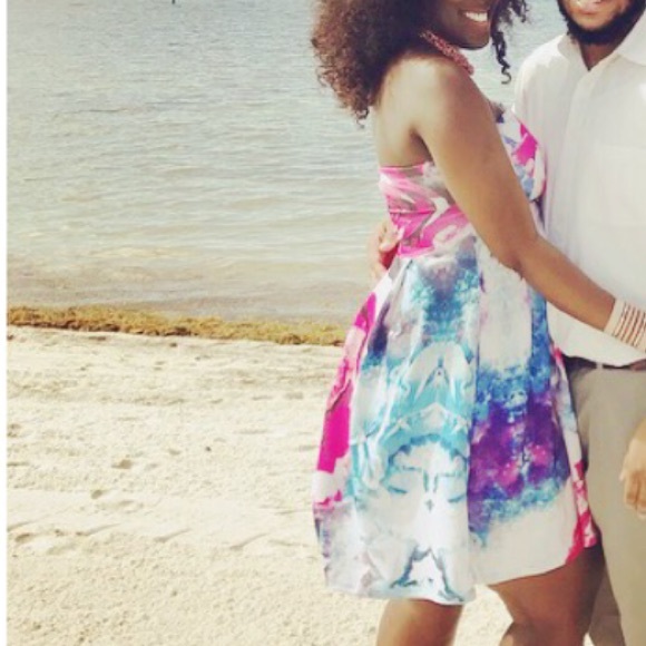 Strapless Floral Dress - Picture 3 of 5